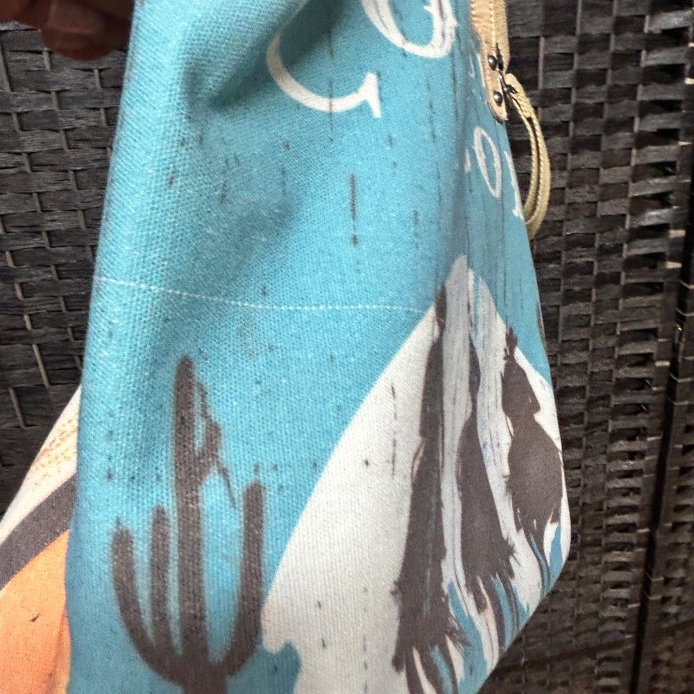 Montana West Cowboy Reversible Tote Bag Large Multicolor Leather Straps - Picture 9 of 14